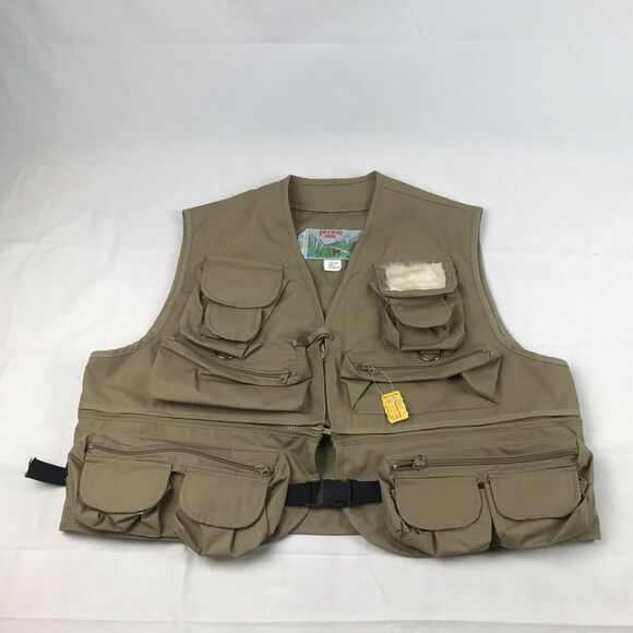 Vintage 90’s River Run Frying Pan Hunting Fishing Field Vest Size L - Picture 1 of 8